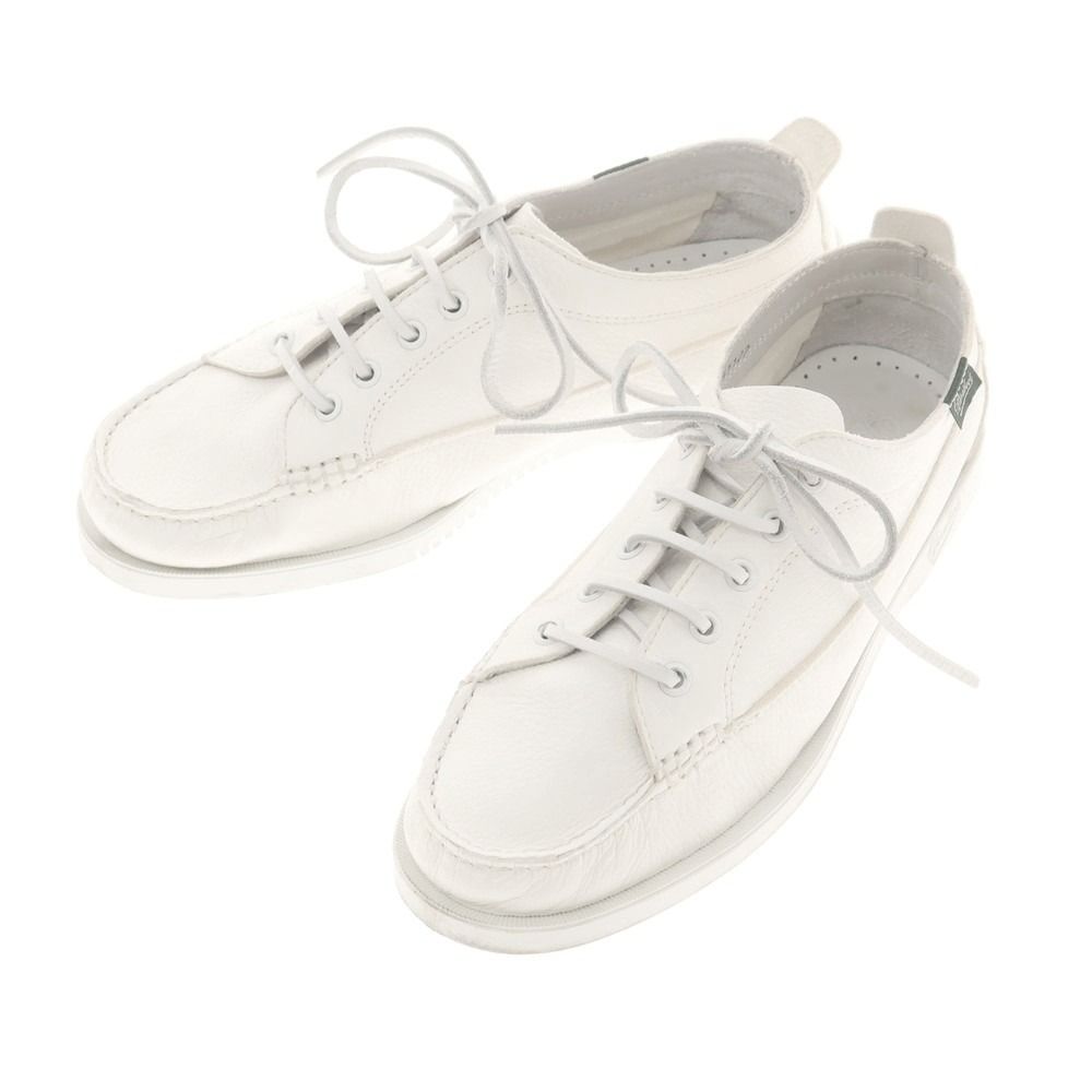 【中古】パラブーツ Paraboot レザー デッキシューズ ホワイト【サイズ6 1/2】【メンズ】