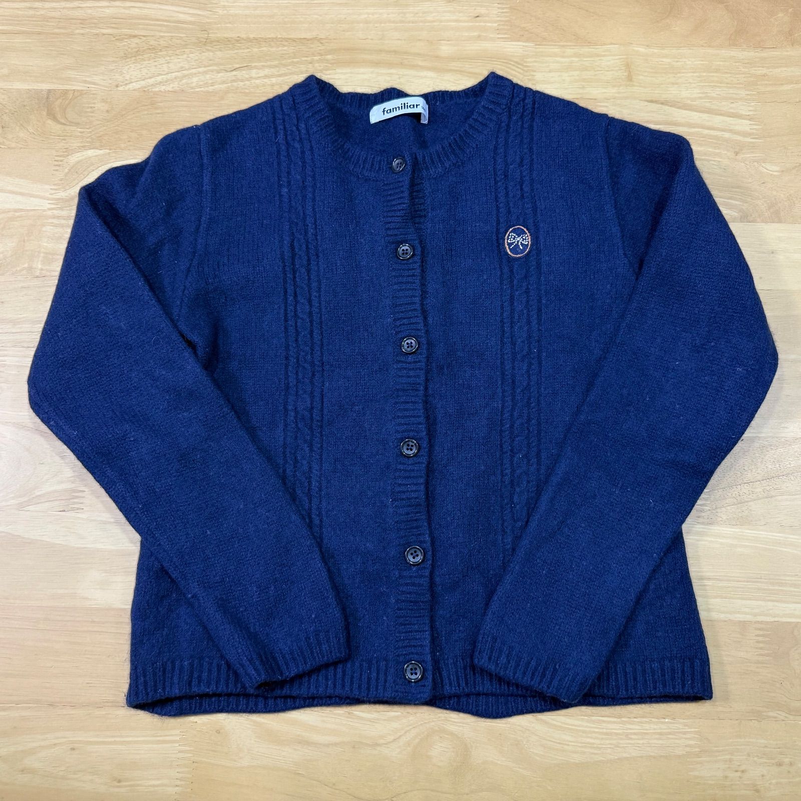 いくの‼️美品　ファミリア　ワンピース140とカーディガン140 ファミリアカーディガン◎サイズ140 - メルカリ