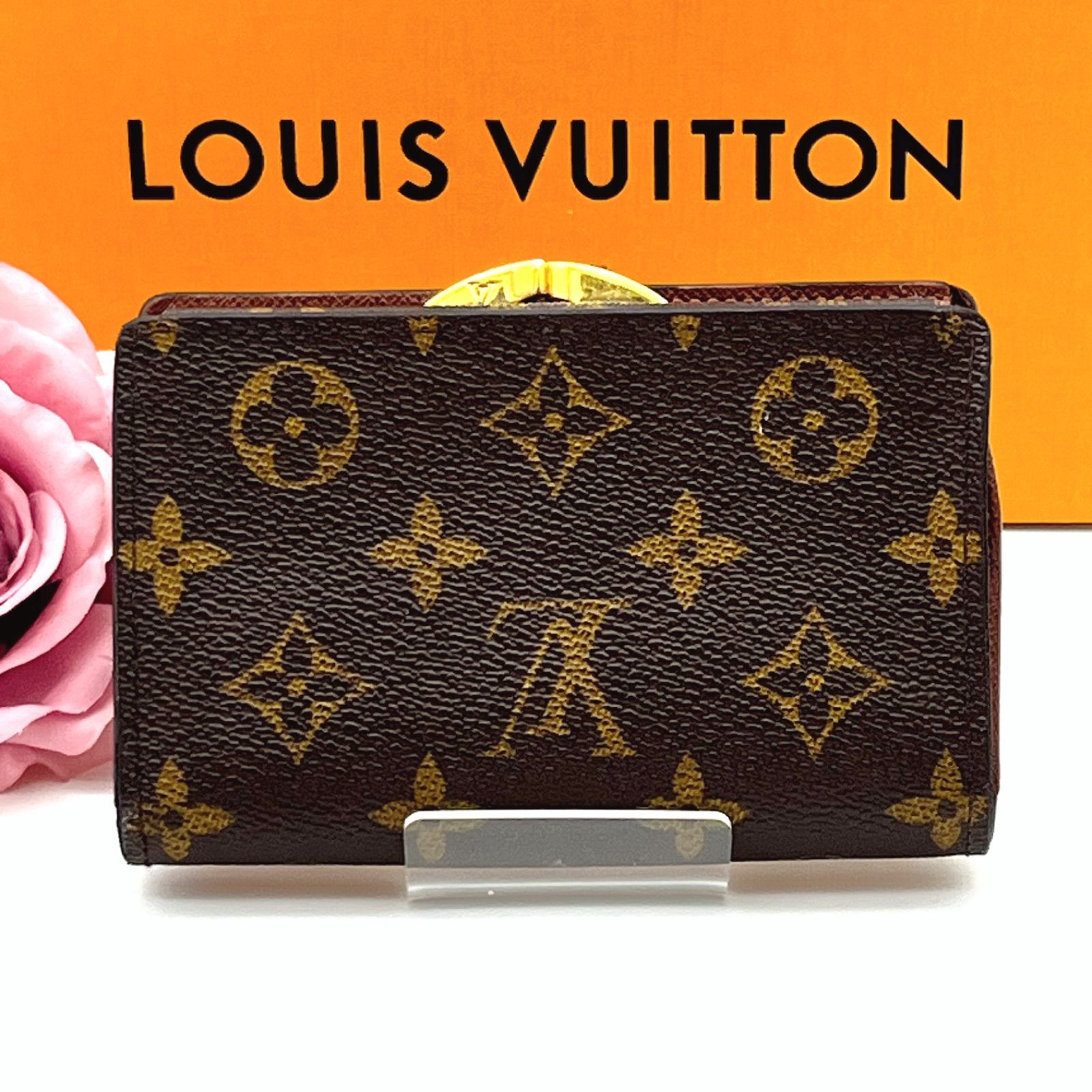 新型】【美品】ルイヴィトン モノグラム ヴィエノワ がま口 折財布