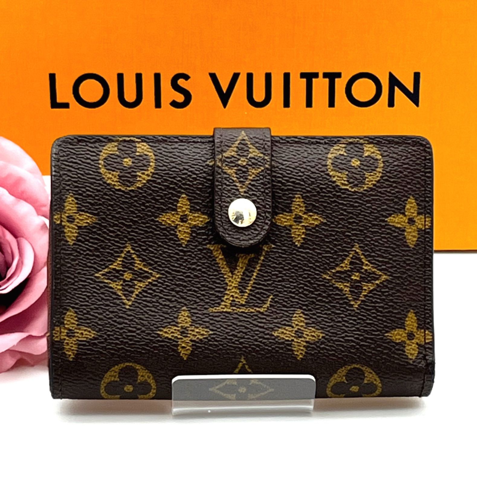 新型】【美品】ルイヴィトン モノグラム ヴィエノワ がま口 折財布