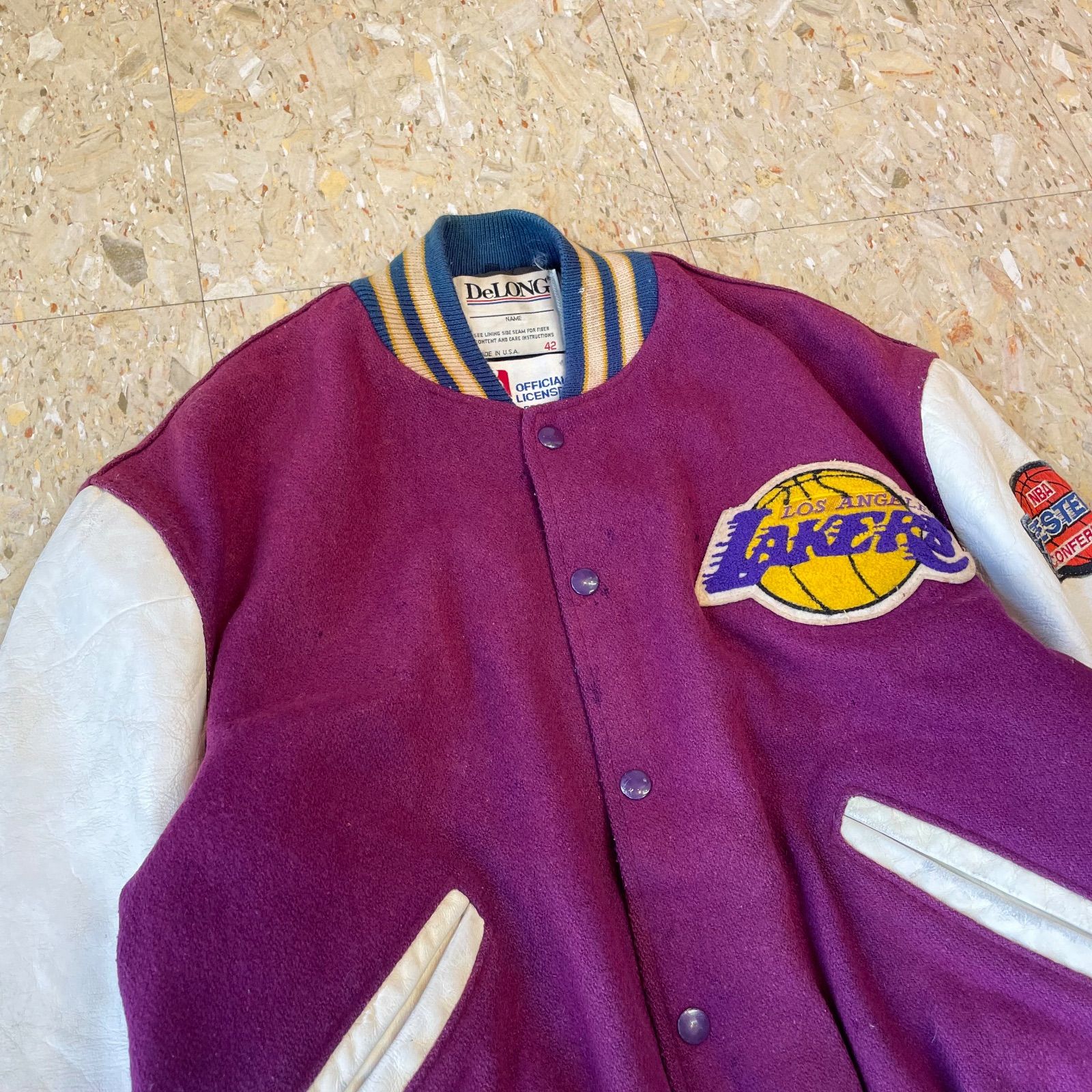 80s〜 USA製 【NBA】 LA Lakers DeLONG製 スタジャン size.L - メルカリ