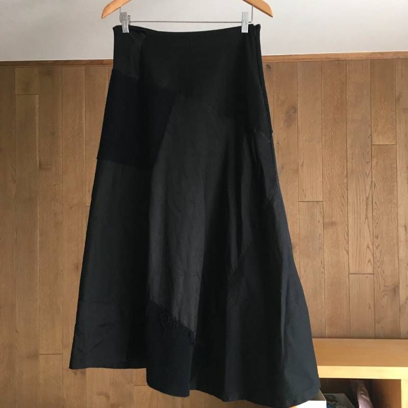 美品 Y's ワイズ ヨウジヤマモト 異素材パッチワーク ロングスカート2
