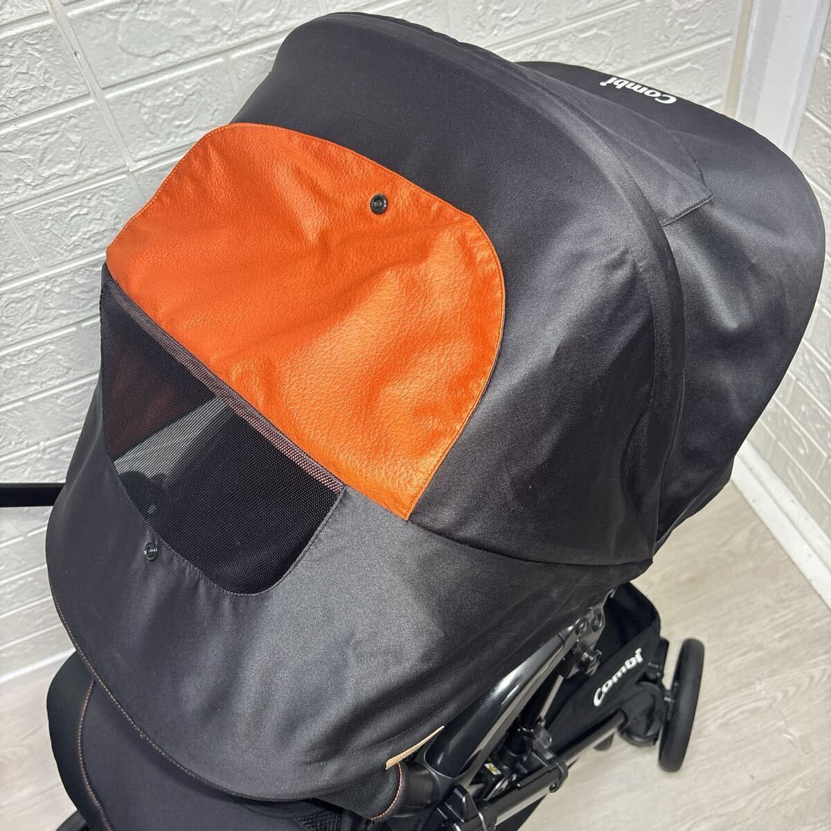 美品 コンビ クロスゴー4キャス エッグショック UU タンジェリン