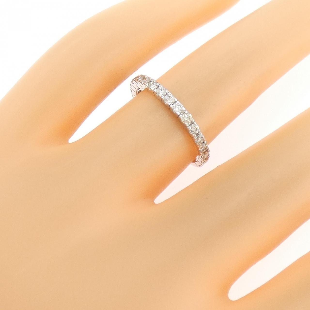 K18WG ハーフエタニティ ダイヤモンド リング 0.49CT - メルカリ