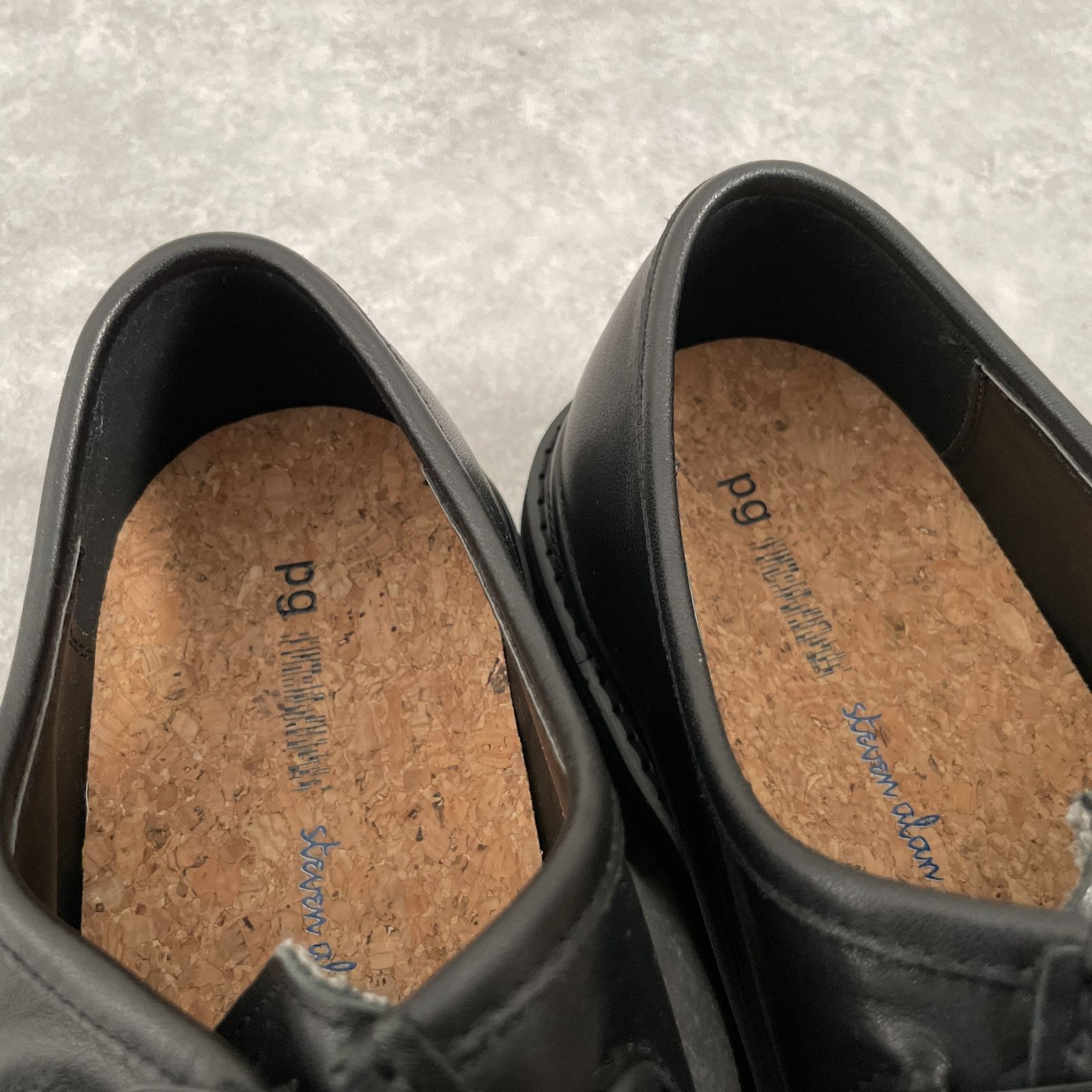 定価2.7万 PG × Steven Alan KNOCK BLACK LEATHER レザー シューズ 