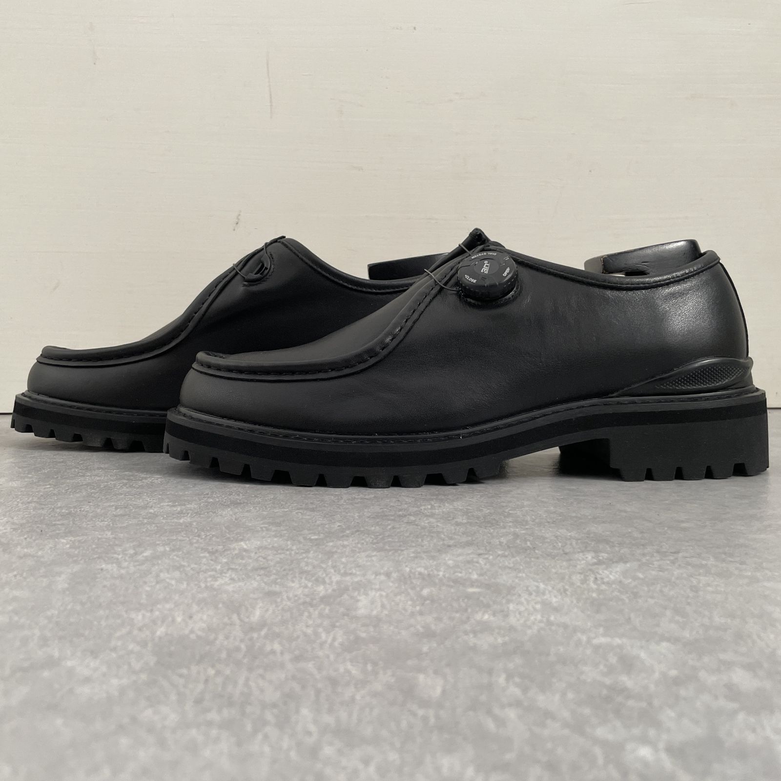 定価2.7万 PG × Steven Alan KNOCK BLACK LEATHER レザー シューズ 