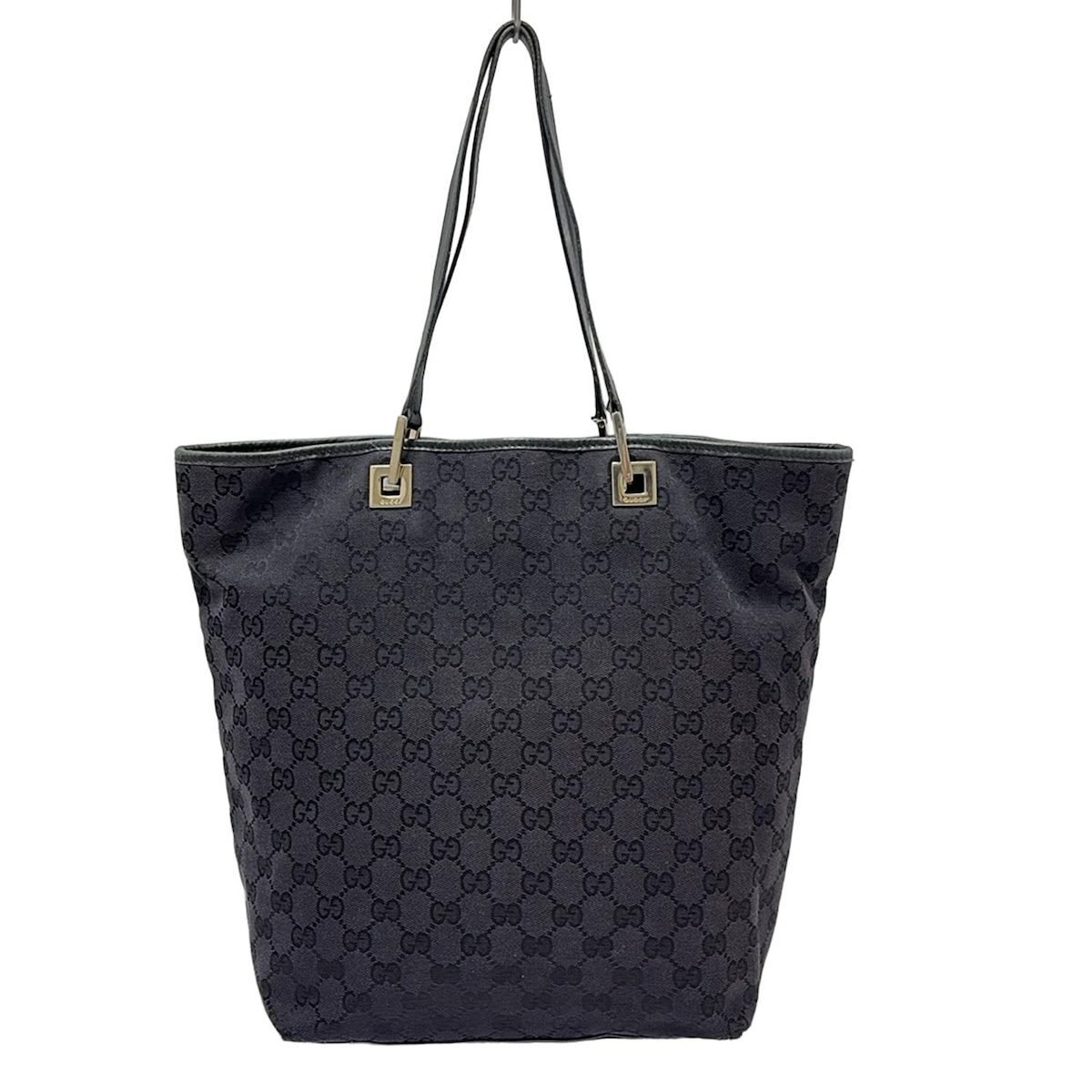 GUCCI(グッチ) トートバッグ GG柄 0021098 ダークネイビー レザー 
