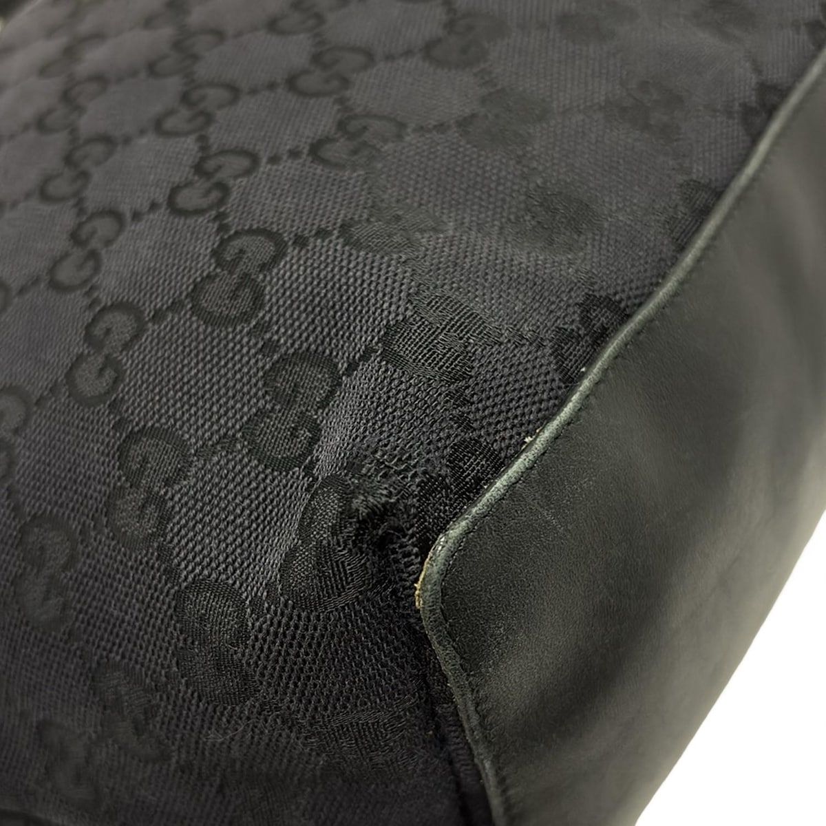 GUCCI(グッチ) トートバッグ GG柄 0021098 ダークネイビー レザー 