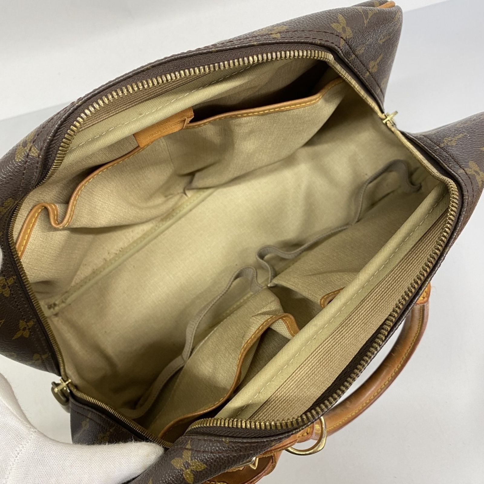 リョウ【美品】ルイヴィトン モノグラム ドーヴィル ハンドバッグ ブラウン LOUIS VUITTON ルイヴィトン モノグラム ドーヴィル ブラウン M47270