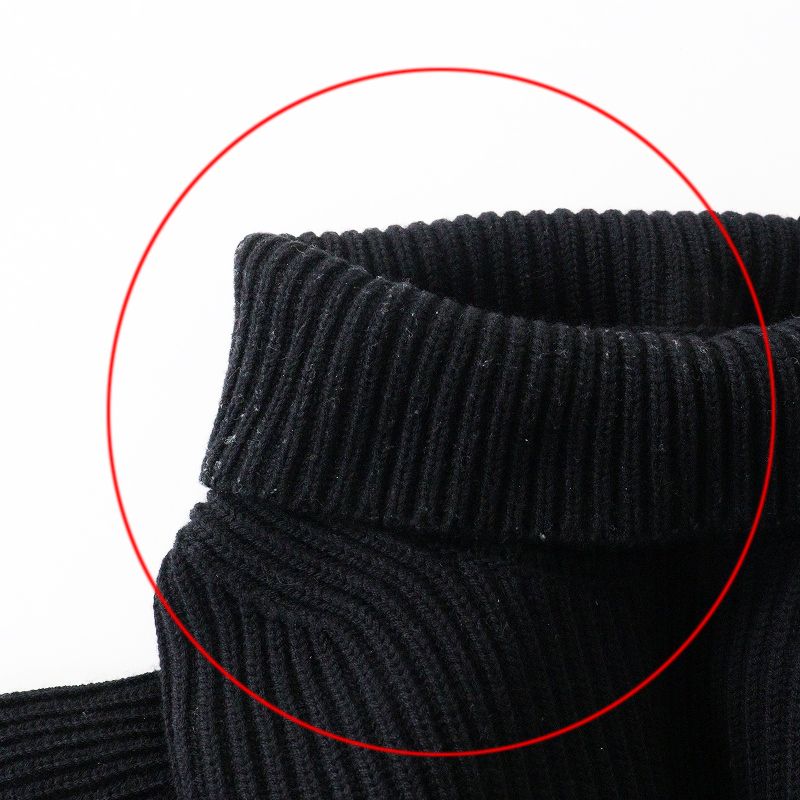 オーラリー AURALEE SUPER FINE WOOL RIB KNIT TURTLE NECK BIG PO 0 