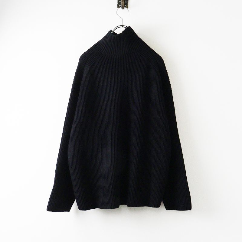 オーラリー AURALEE SUPER FINE WOOL RIB KNIT TURTLE NECK BIG PO 0