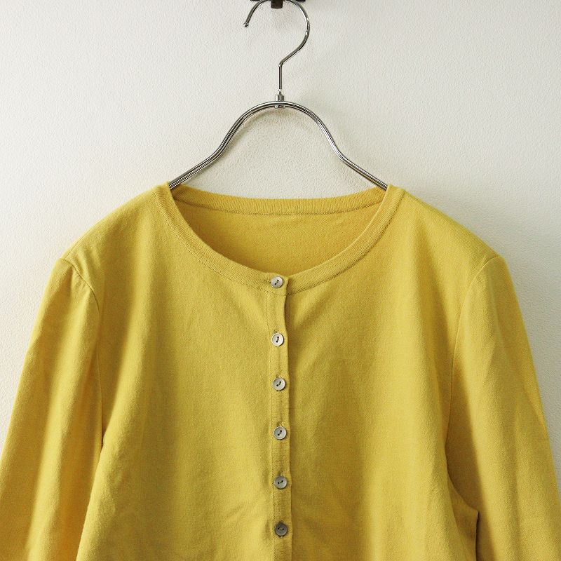 FOXEY フォクシー　イエロー エブリデイカーディガン 38 FOXEY フォクシーイエロー エブリデイカーディガン 38