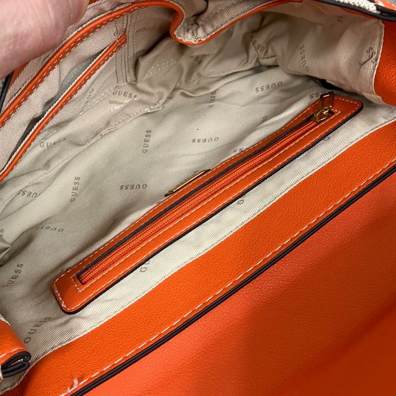 GUESS ゲス ショルダーバッグ ハンドバッグ 2way キャンバス レザー 