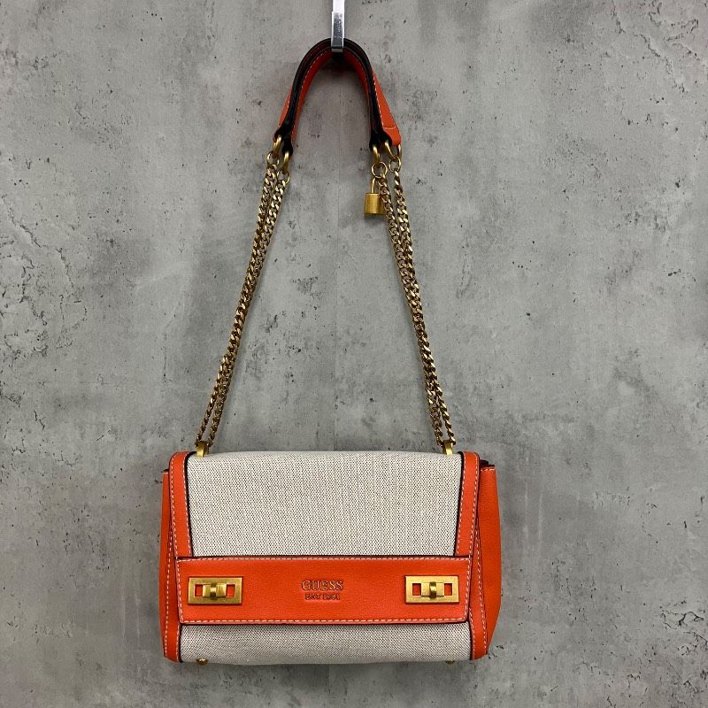 GUESS ゲス ショルダーバッグ ハンドバッグ 2way キャンバス レザー 