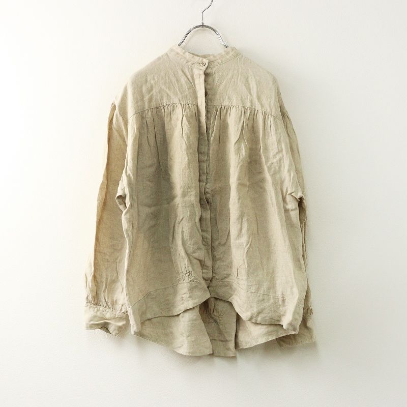 イチアンティークス ichi Antiquite's リネンギャザーブラウス