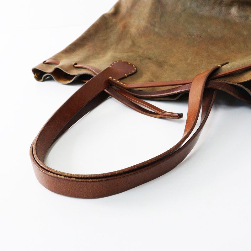 4/30までの出品です！ アンリークイール HENRY CUIR レザーベルト アンリークイール HENRY CUIR CANE刺繍 レザートートバッグ