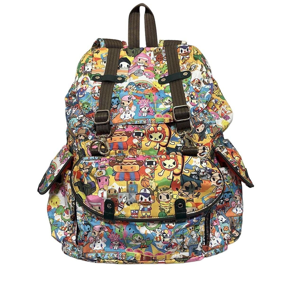 tokidoki(トキドキ) リュックサック美品 - 白×イエロー×マルチ 【公式 