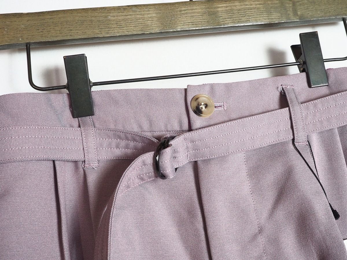新品24SS Enharmonic TAVERN エンハーモニック タヴァーン LSD-BD1P3 ULTRA CHINOS ベルテッド パンツ 紫613P★1
