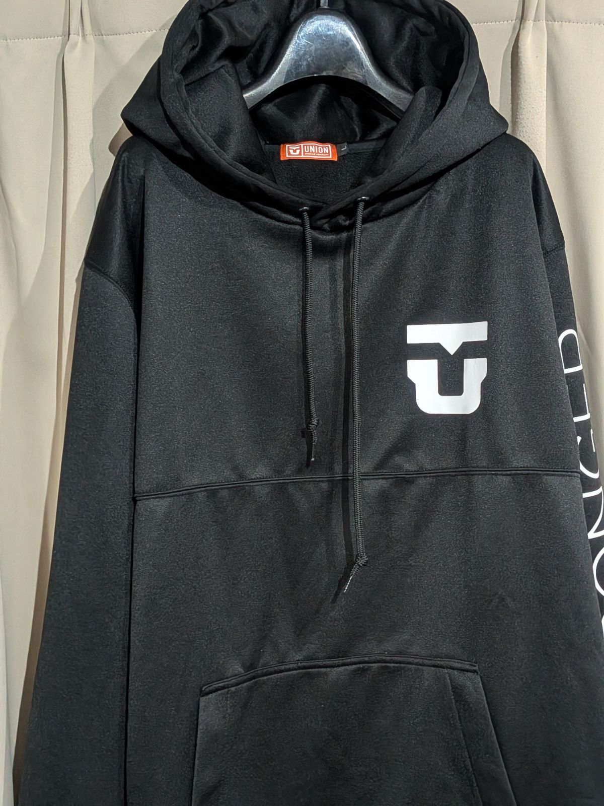 パーカー UNIONINI UNION BINDING ユニオン スノーボード 撥水 パーカー 黒 L 裏起毛