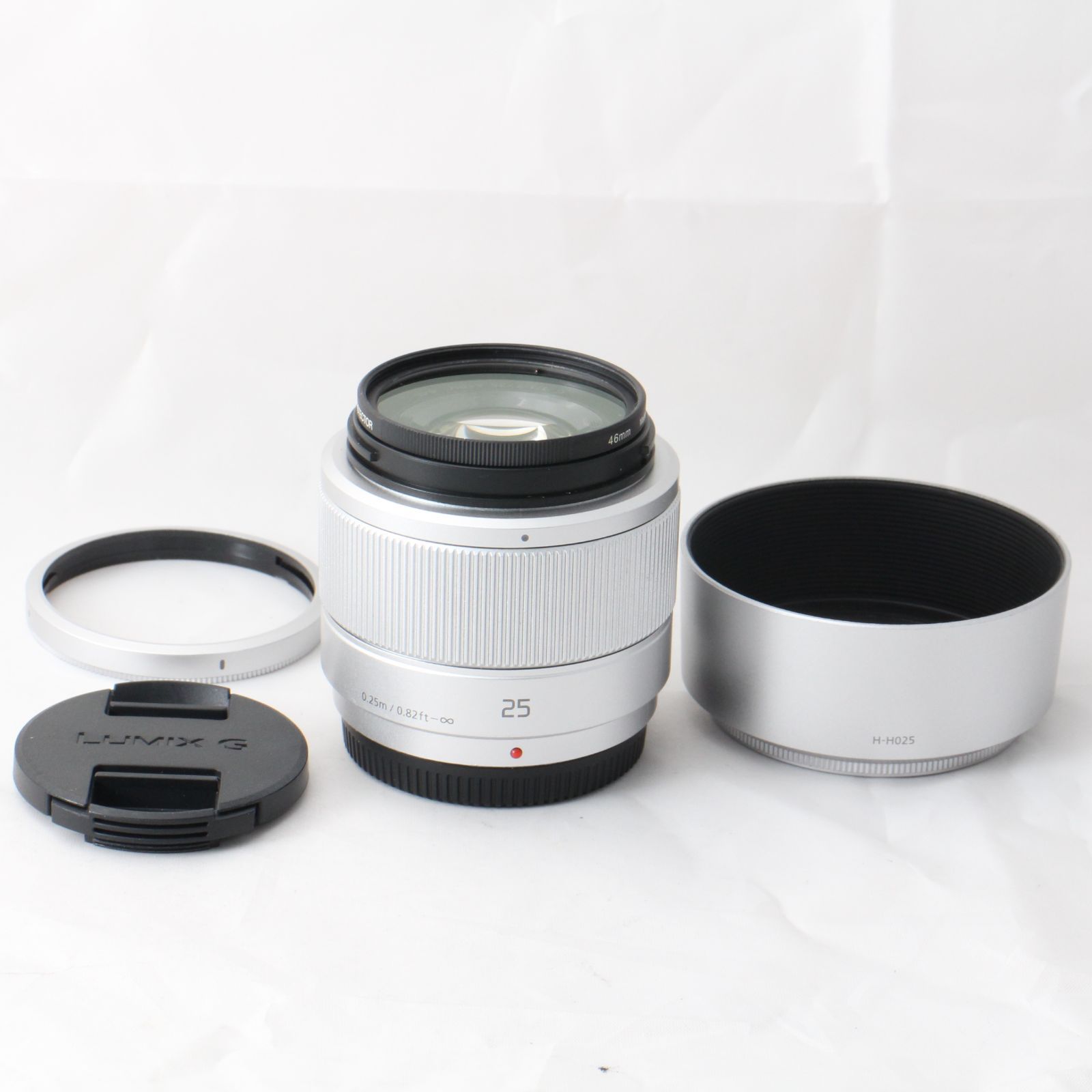 パナソニック H-H025 1.7/25レンズ シルバー Panasonic カメラレンズ LUMIX G 25mm/F1.7 ASPH. LUMIX（ルミックス） シルバー