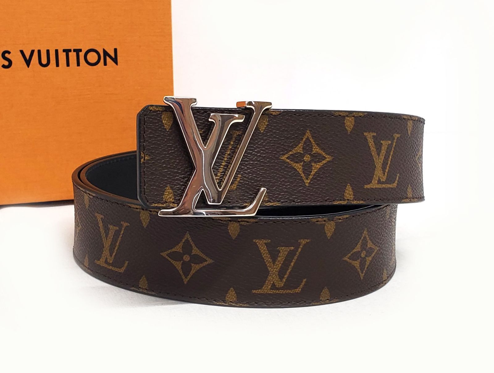 D2711◇極美品【ルイヴィトン】モノグラム サンチュール LVイニシャル