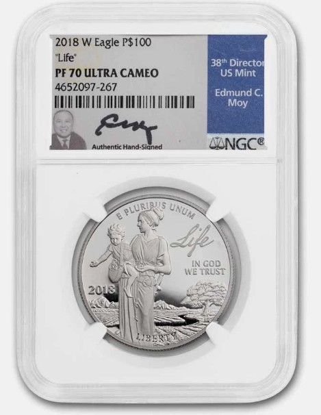 2018年W 100$ 1オンス プルーフ アメリカン プラチナ イーグル ライフ