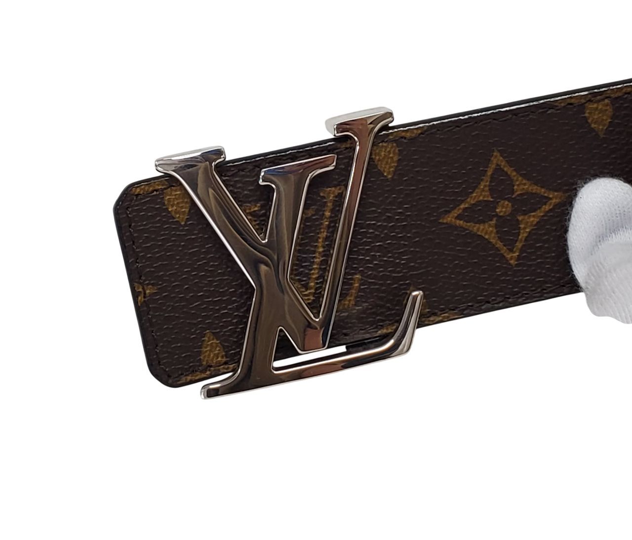 D2711◇極美品【ルイヴィトン】モノグラム サンチュール LVイニシャル