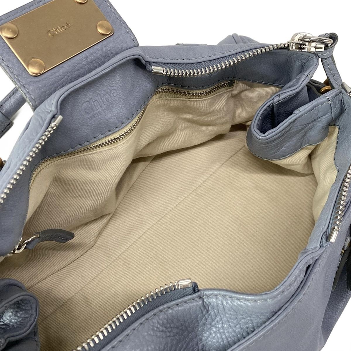 Chloe(クロエ) ハンドバッグ パディントン グレー レザー - メルカリ