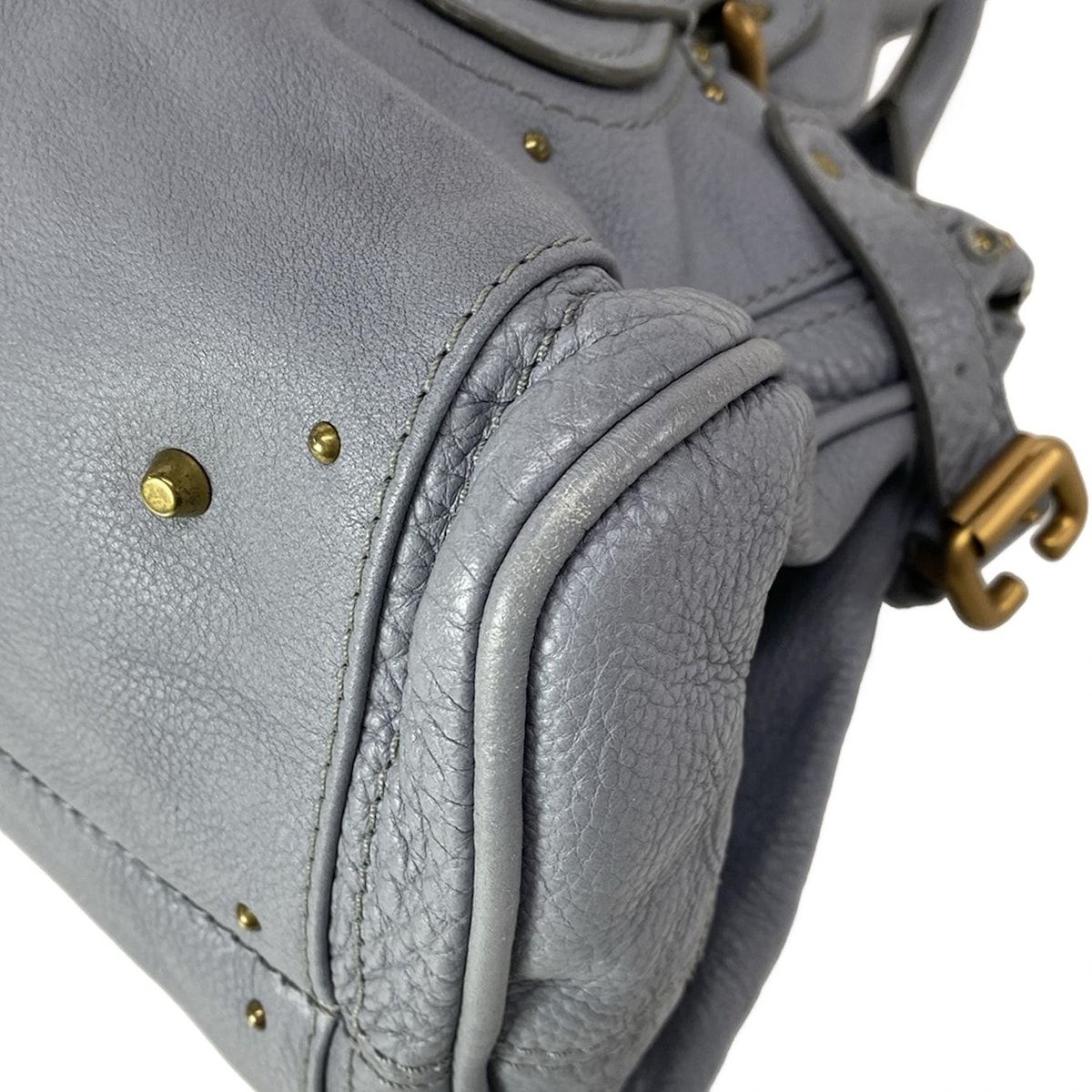 Chloe(クロエ) ハンドバッグ パディントン グレー レザー - メルカリ
