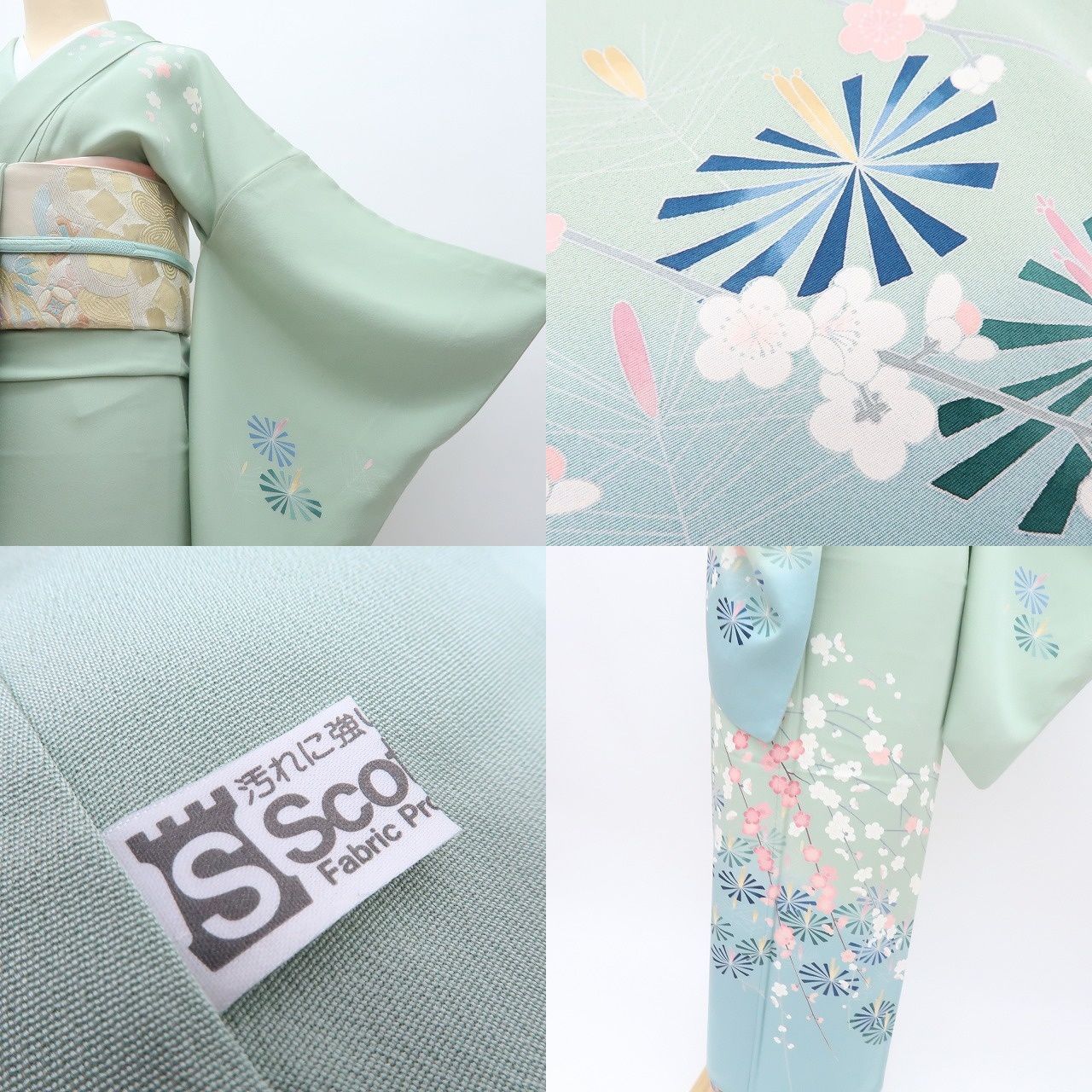 Y3885◇美品 正絹 作家物落款 手縫い仕立て 松 訪問着 着物 Y3885◇美品 正絹 作家物落款 手縫い仕立て 松 訪問着 着物 Y3885◇