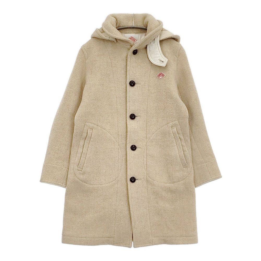 ダントン ウールモッサ ダウンコート ベージュ　袖リブ 36 18年製 Danton ウールモッサロングコート JD-8457 サイズ34 コート ベージュ