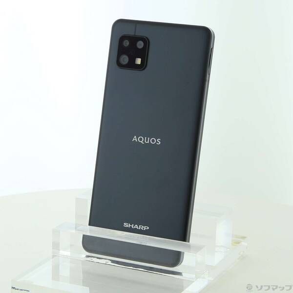 中古品〕 AQUOS sense6s 64GB ブラック SH-RM19s 楽天 SIMフリー【262