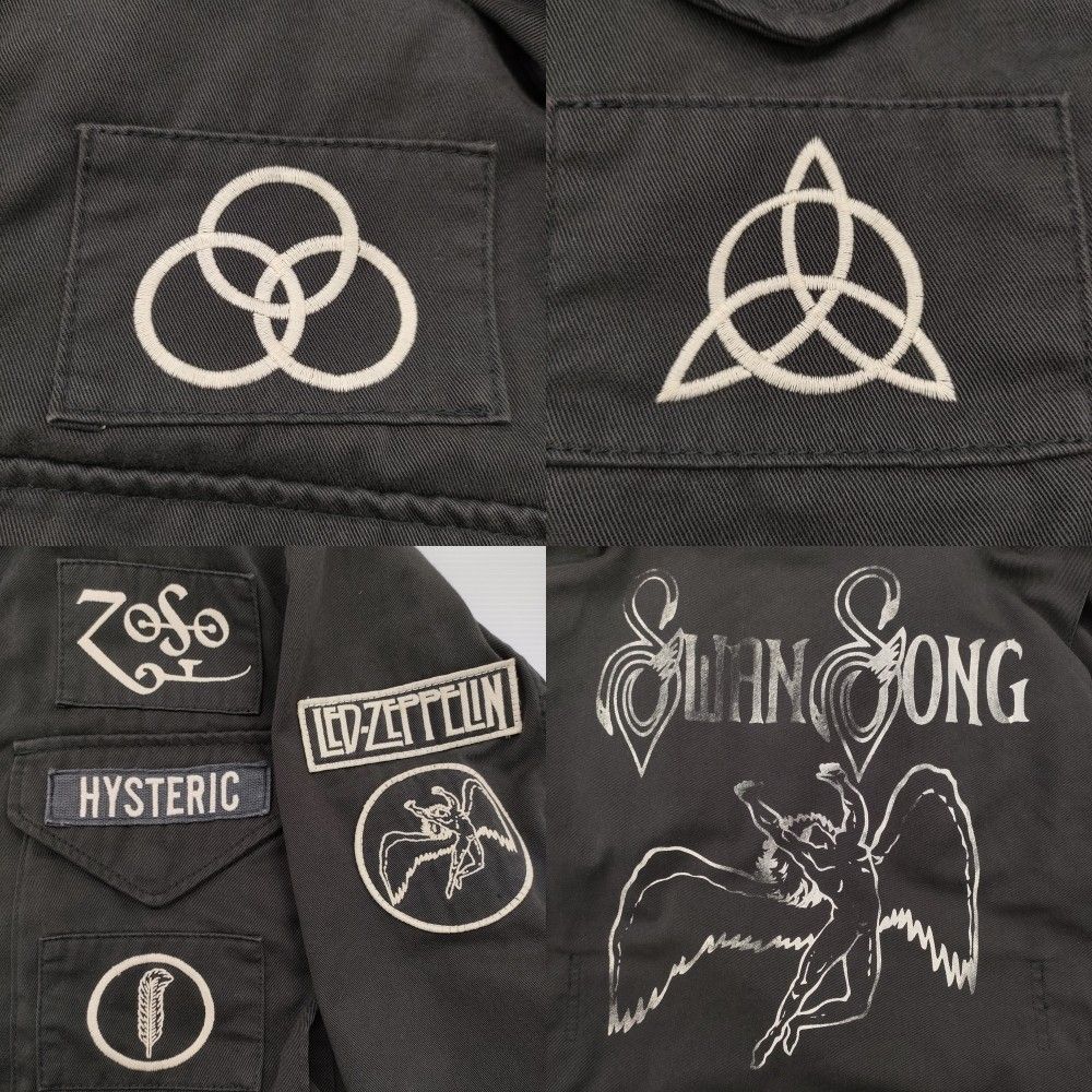 HYSTERIC GLAMOUR × LED-ZEPPELIN 刺繍 M-65 Hysteric Glamour x Led Zeppelin M-65 Military Field Jacket Olive