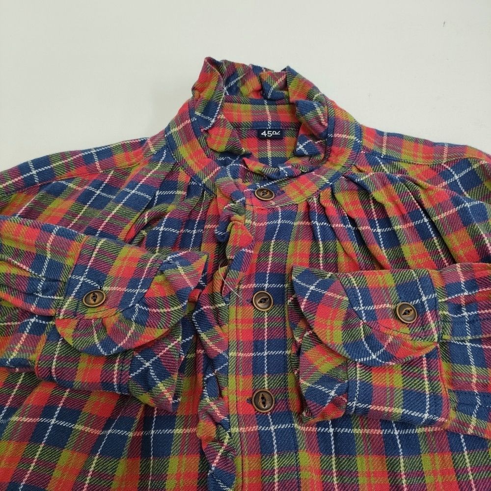 45R/45rpm インドネルのタックフリルドレス 定価47300円 インド製