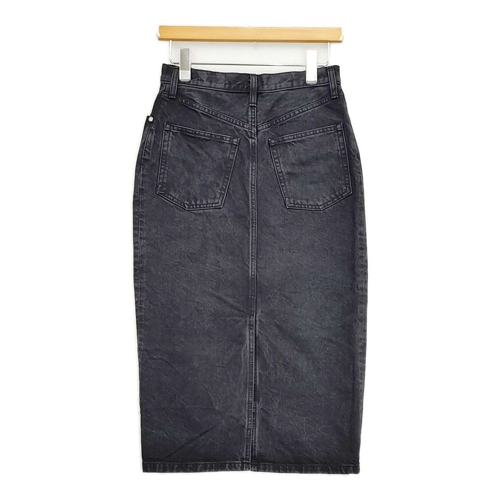 HYKE 70 USED WASH BLACK DENIM MIDI SKIRT サイズ1 定価45100円