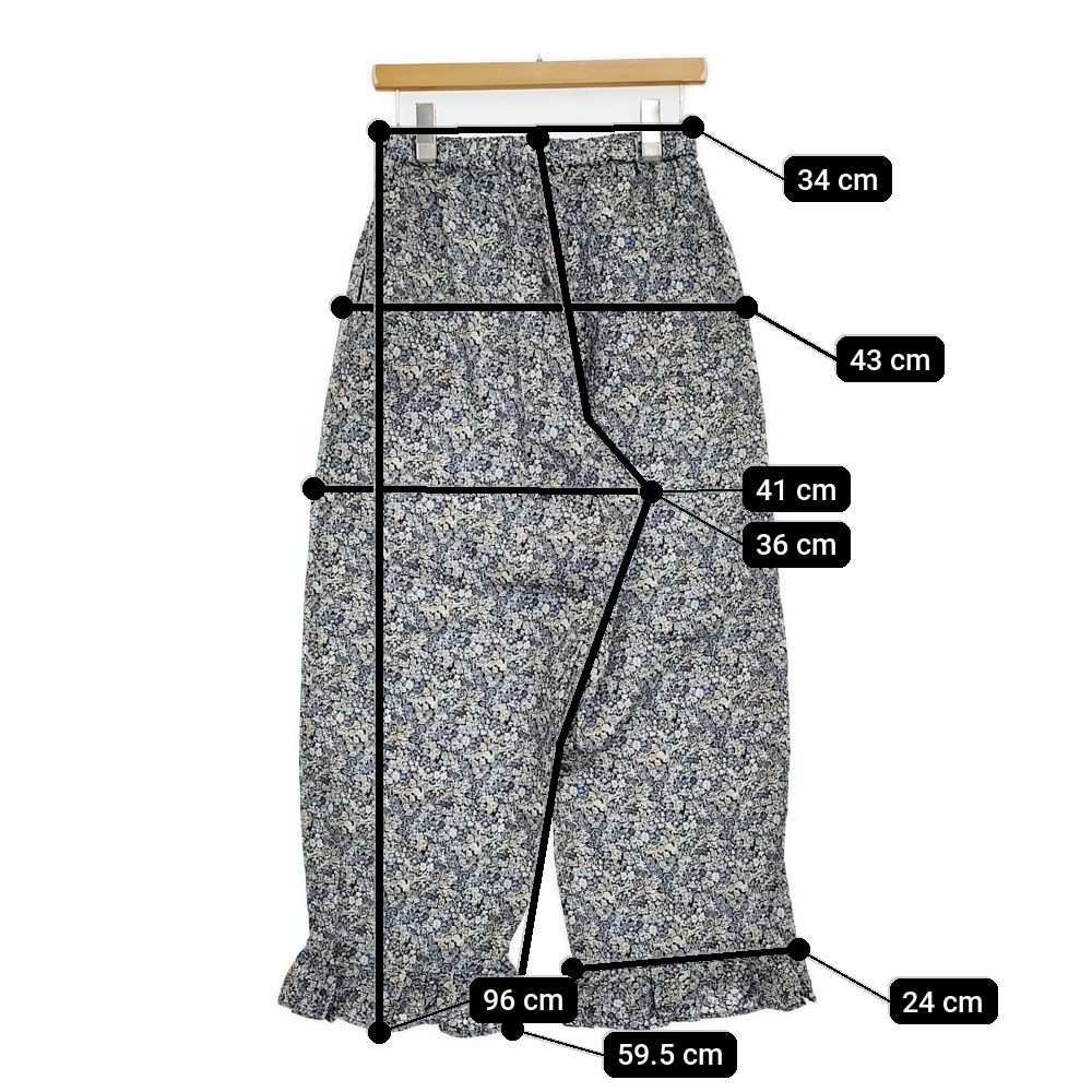 nest Robe リネンリバティフリルパンツ 花柄 定価31900円 01251-1060