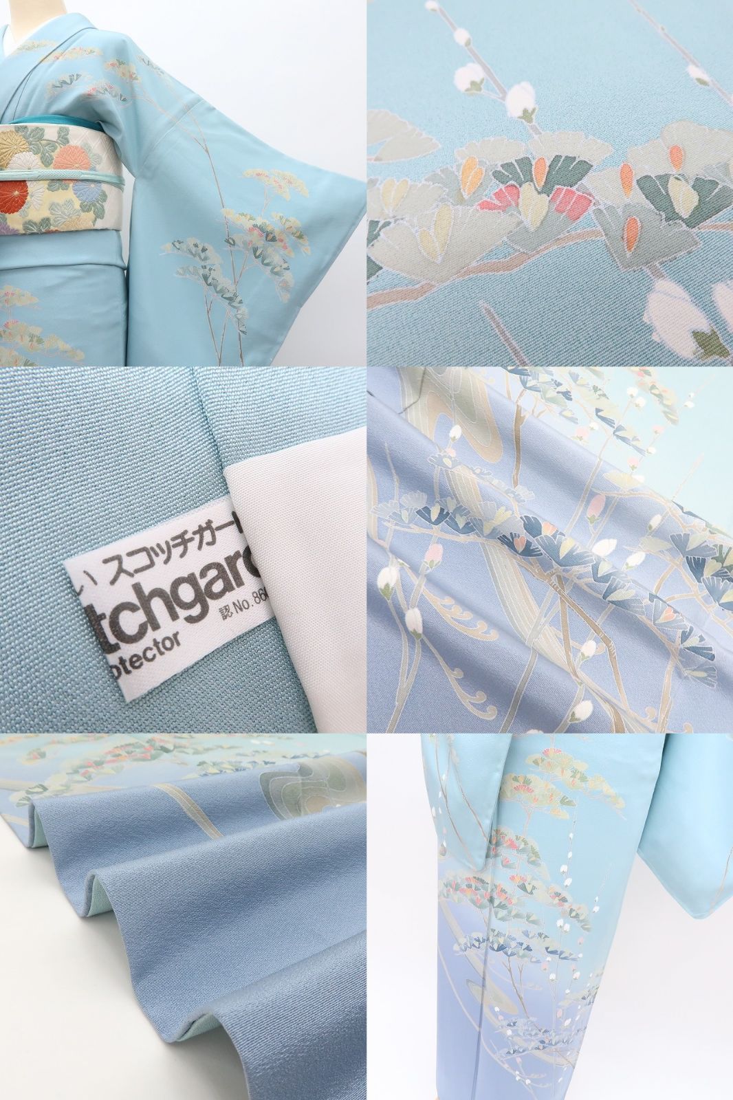 百華❀Y4268◇美品未着用 作家物落款 松 手縫い仕立て 正絹 訪問着