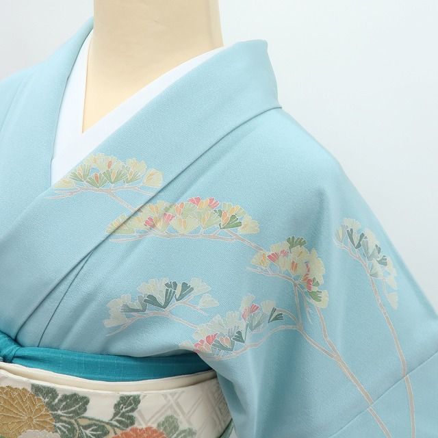 百華❀Y4268◇美品未着用 作家物落款 松 手縫い仕立て 正絹 訪問着