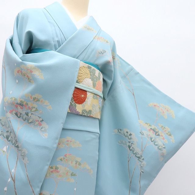 百華❀Y4268◇美品未着用 作家物落款 松 手縫い仕立て 正絹 訪問着