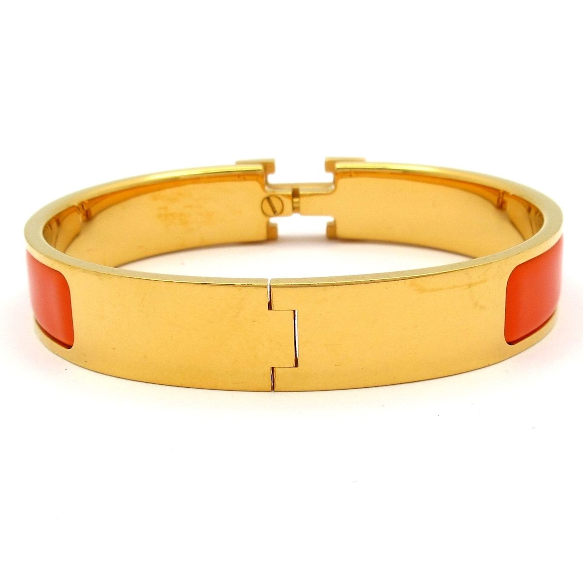 HERMES(エルメス) バングル クリックH ゴールド×オレンジ - メルカリ