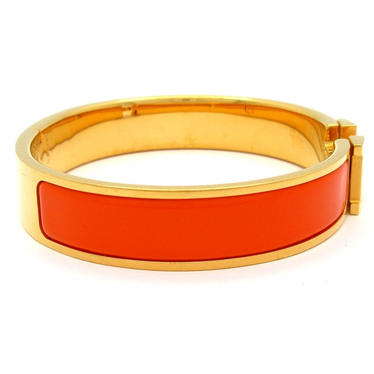 HERMES(エルメス) バングル クリックH ゴールド×オレンジ - メルカリ