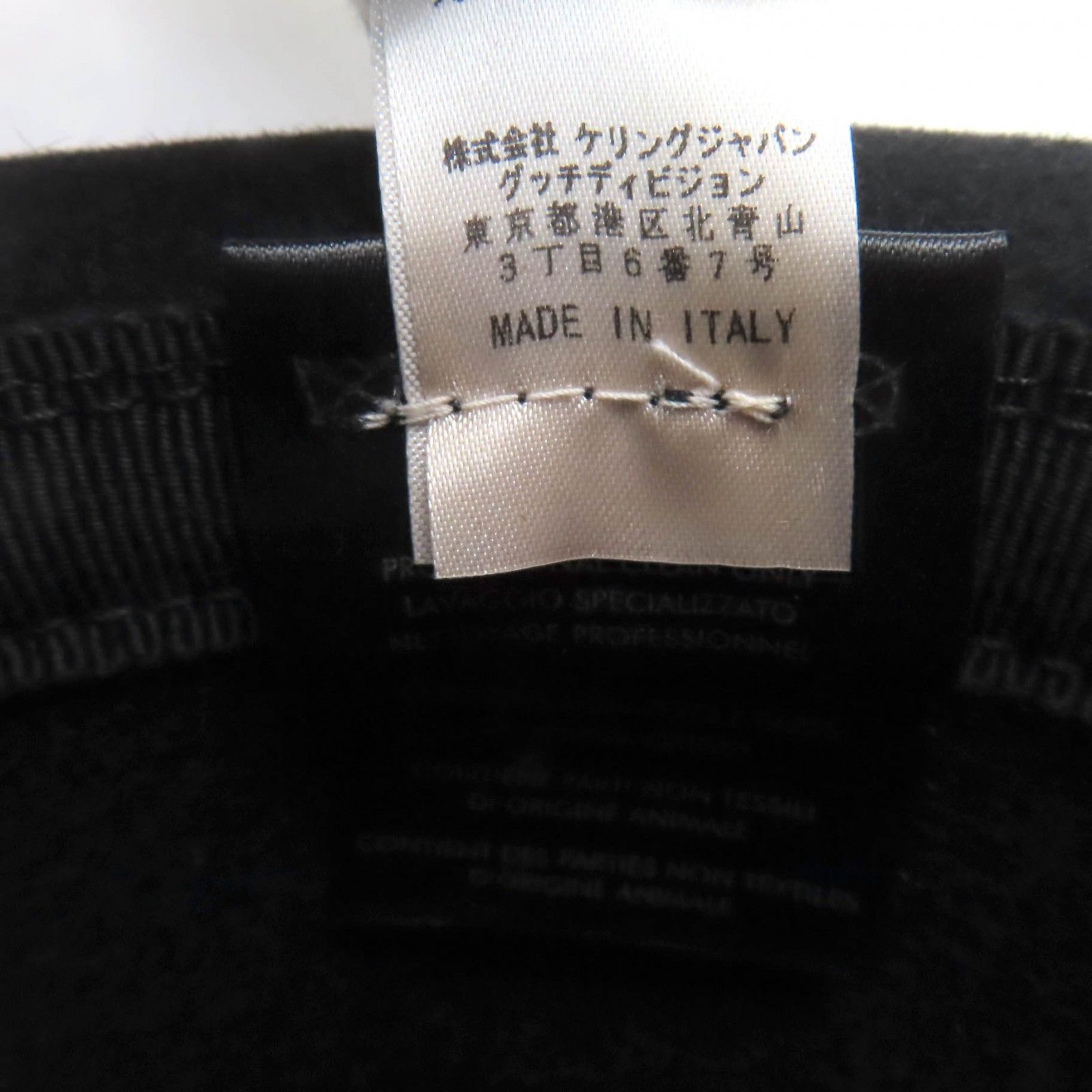 極美品△GUCCI グッチ ラビット100％ レザー使い 中折れハット