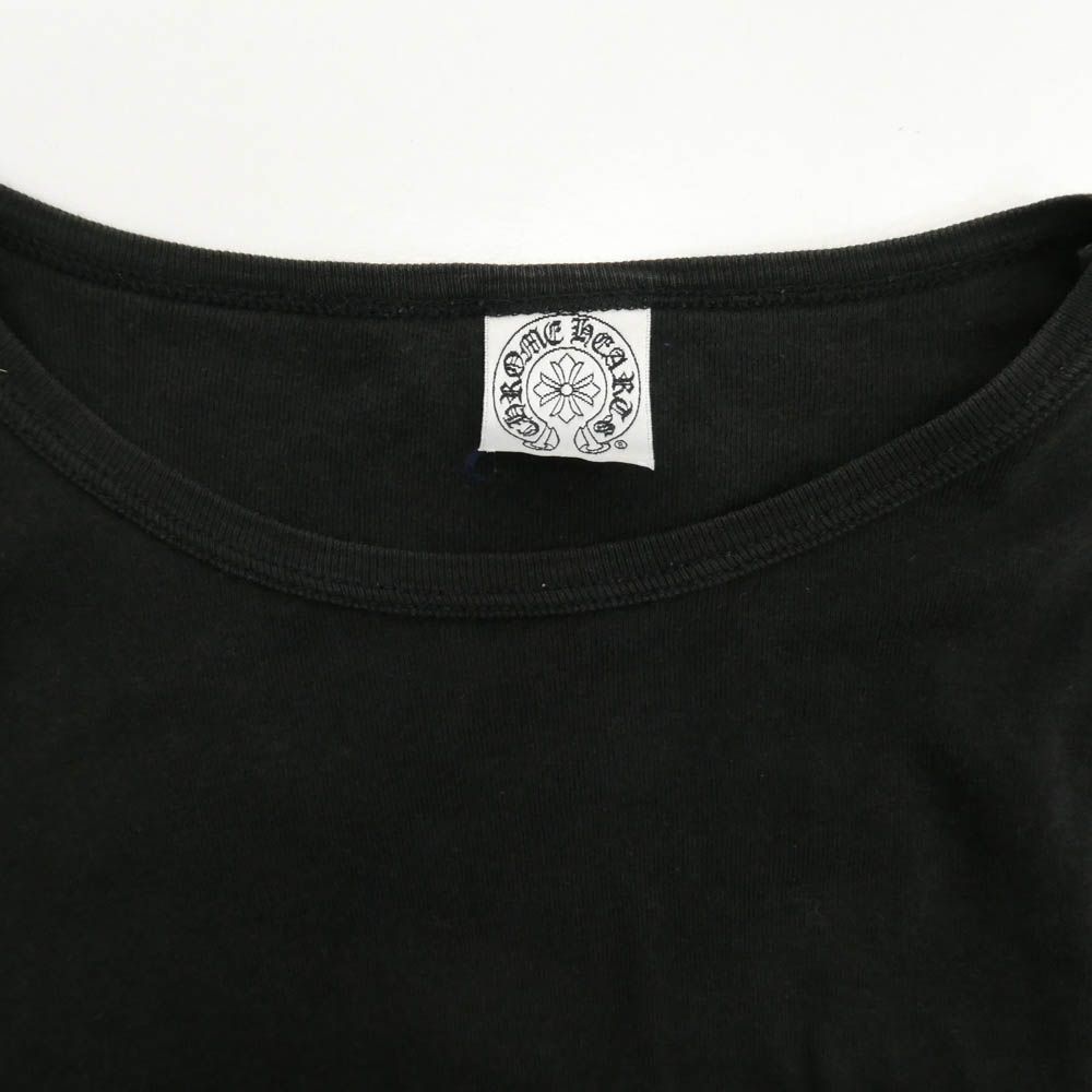 CHROME HEARTS クロムハーツ（原本無） OLD オールド 袖ロゴ アームロゴ ロングスリーブ カットソー 長袖 Tシャツ ブラック系【中古】 CHROME HEARTS クロムハーツ（原本無） OLD オールド 袖ロゴ