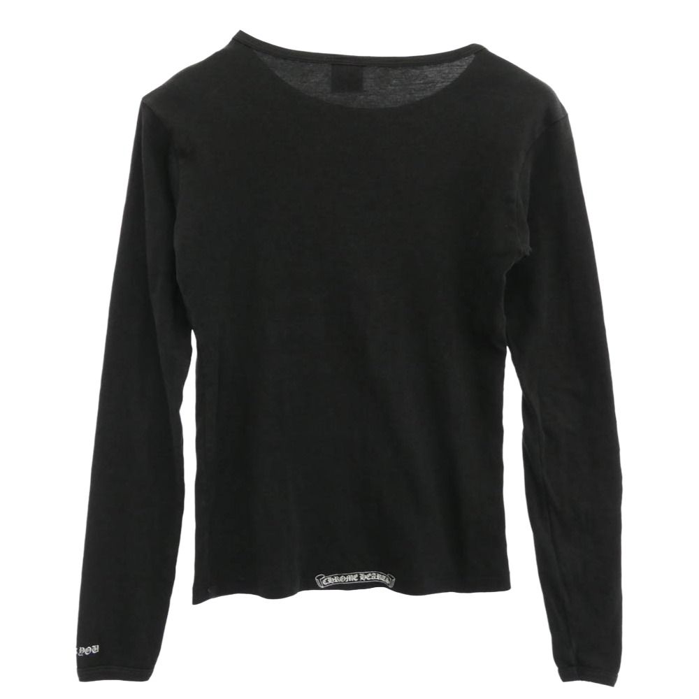 CHROME HEARTS クロムハーツ（原本無） OLD オールド 袖ロゴ アームロゴ ロングスリーブ カットソー 長袖 Tシャツ ブラック系【中古】 CHROME HEARTS クロムハーツ（原本無） OLD オールド 袖ロゴ