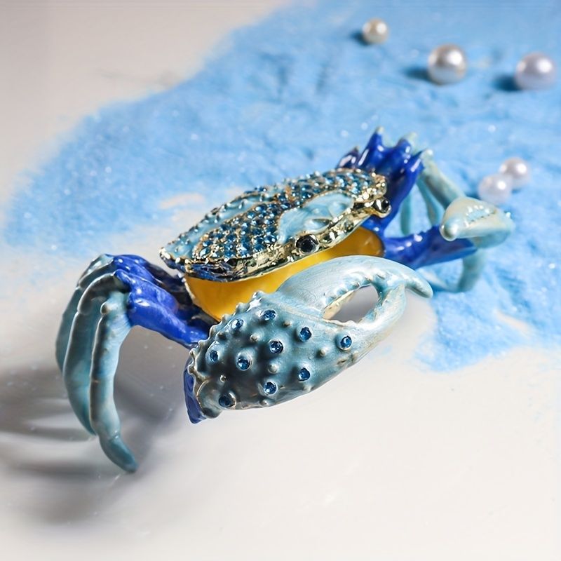 小物入れ 鍵置き 置物 インテリア オブジェ カニ かに ブルー系