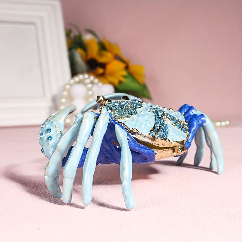 小物入れ 鍵置き 置物 インテリア オブジェ カニ かに ブルー系