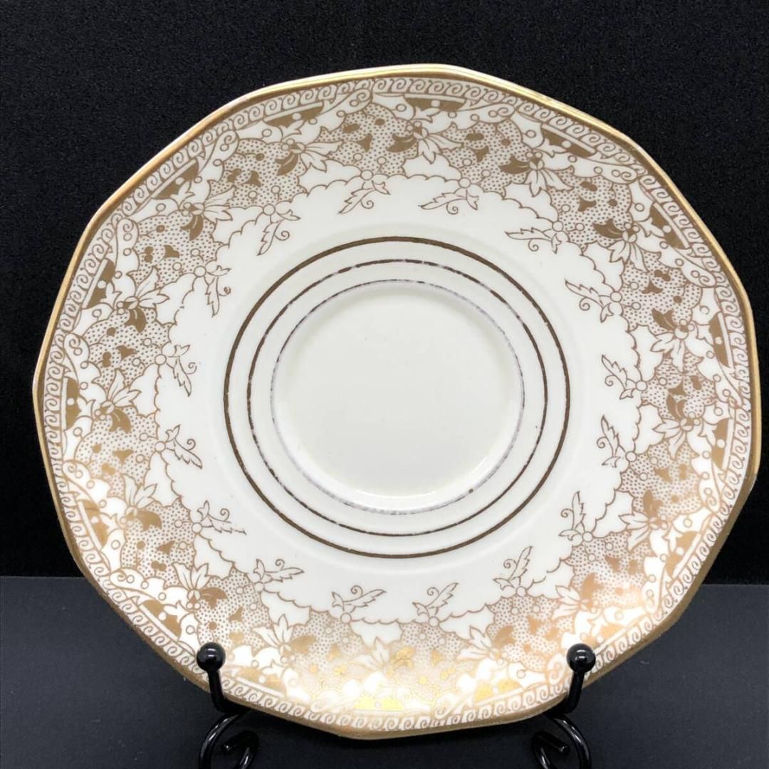 英国 アンティーク 】 タスカン 金彩 レース キャビネットトリオ