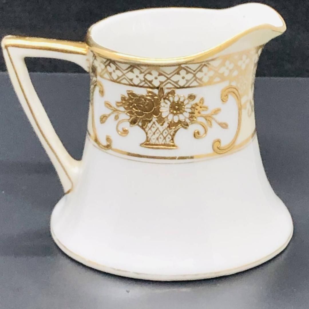 【専用】オールドノリタケ 薔薇紋 ビード盛り シュガーボウル クリーマー 専用】オールドノリタケ 薔薇紋 ビード盛り シュガーボウル クリーマー