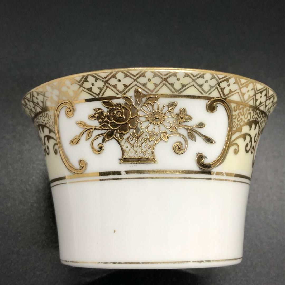 オールドノリタケ 金盛上花籠装飾図紋 シュガーボウル クリーマー