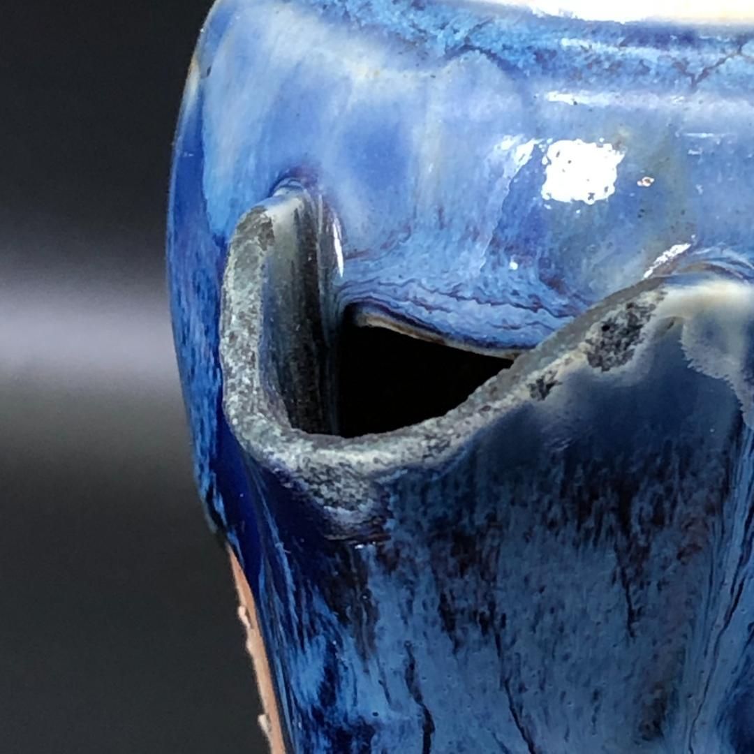 隅田焼 高浮彫人物図 水差し 19cm 立体造形 賢者 童 ※訳あり ( POP_24A